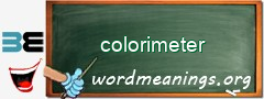 WordMeaning blackboard for colorimeter